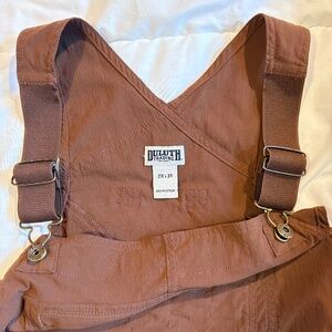 Duluth Overalls 2x, like new, Chocolate Brown